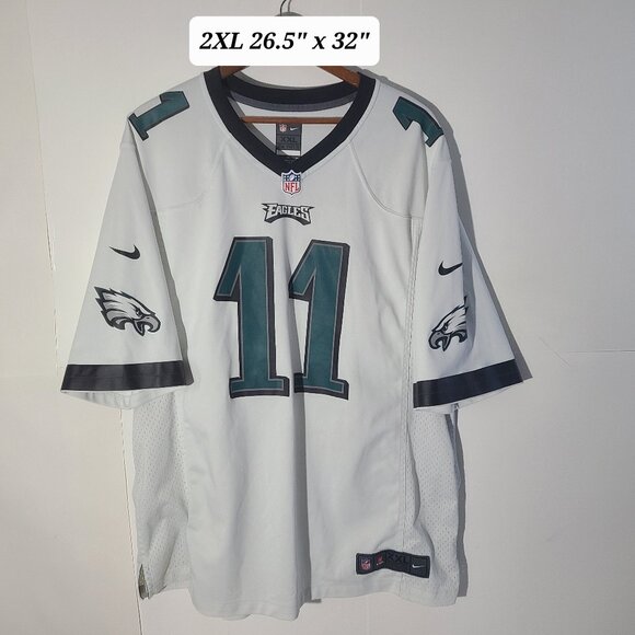 Nike On Field Philadelphia Eagles Carson Wentz #11 White 2XL Jersey NFL - Picture 1 of 6